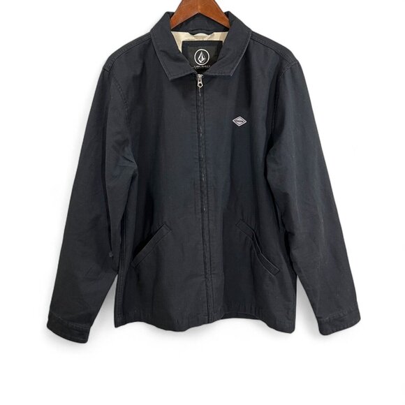 VOLCOM Men's Lined Jacket Size Large Cotton Full Zip - Picture 1 of 14
